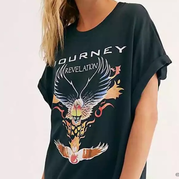 S-L Vintage Grunge 🌗 Journey Graphic Tunic TeeNew - Picture 3 of 9